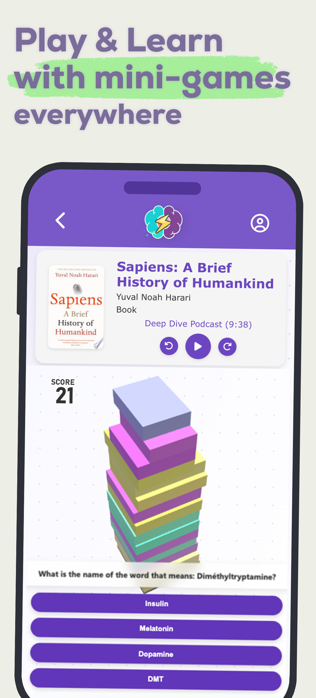 Play and learn with mini-games everywhere
